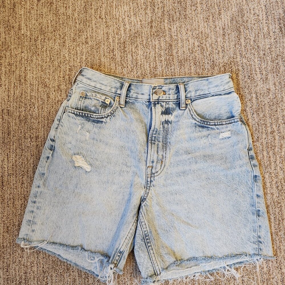 Everlane - Cheeky - Jean Short - 26 - Worn/Washed Once - Light Indigo